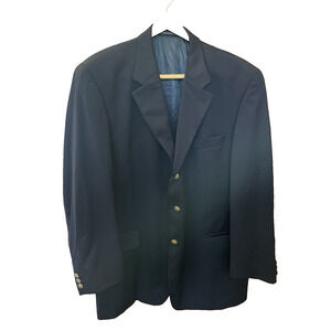 VTG S. Cohen 100% Wool Navy Blue Classic Blazer Sport Jacket Size 44R ,James